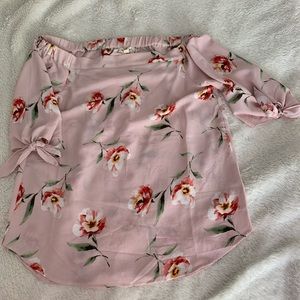 Off the shoulder floral top
